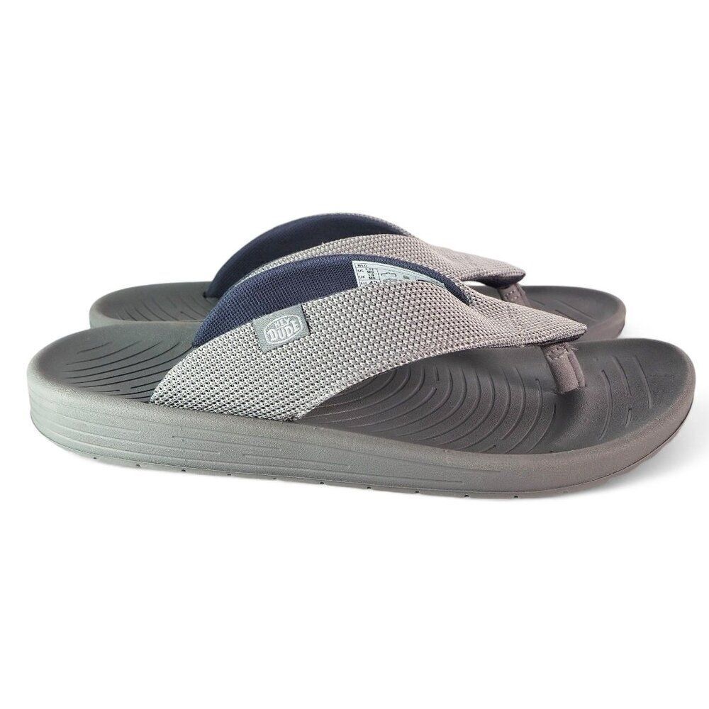 Hey Dude Milo Slip-on Thong Sandals Grey 40125-030 Men's 9 Women's 11 - Picture 4 of 10